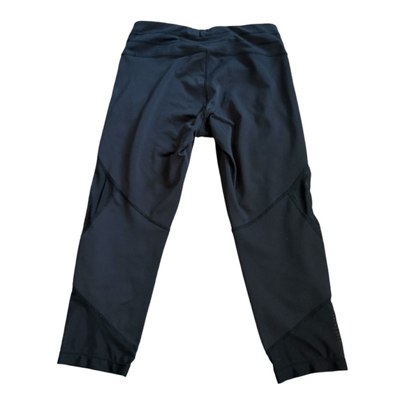 Athleta Mesh Sonar Cropped Active Workout Black Leggings Size Small athletic - Picture 11 of 12